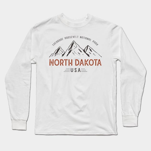 Vintage Theodore Roosevelt National Park Long Sleeve T-Shirt by Bullenbeisser.clothes